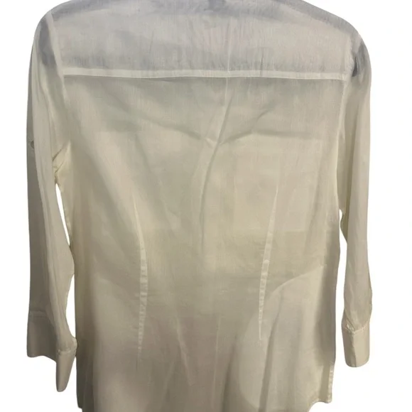 Theory 100 % cotton button down white shirt - Picture 3 of 5